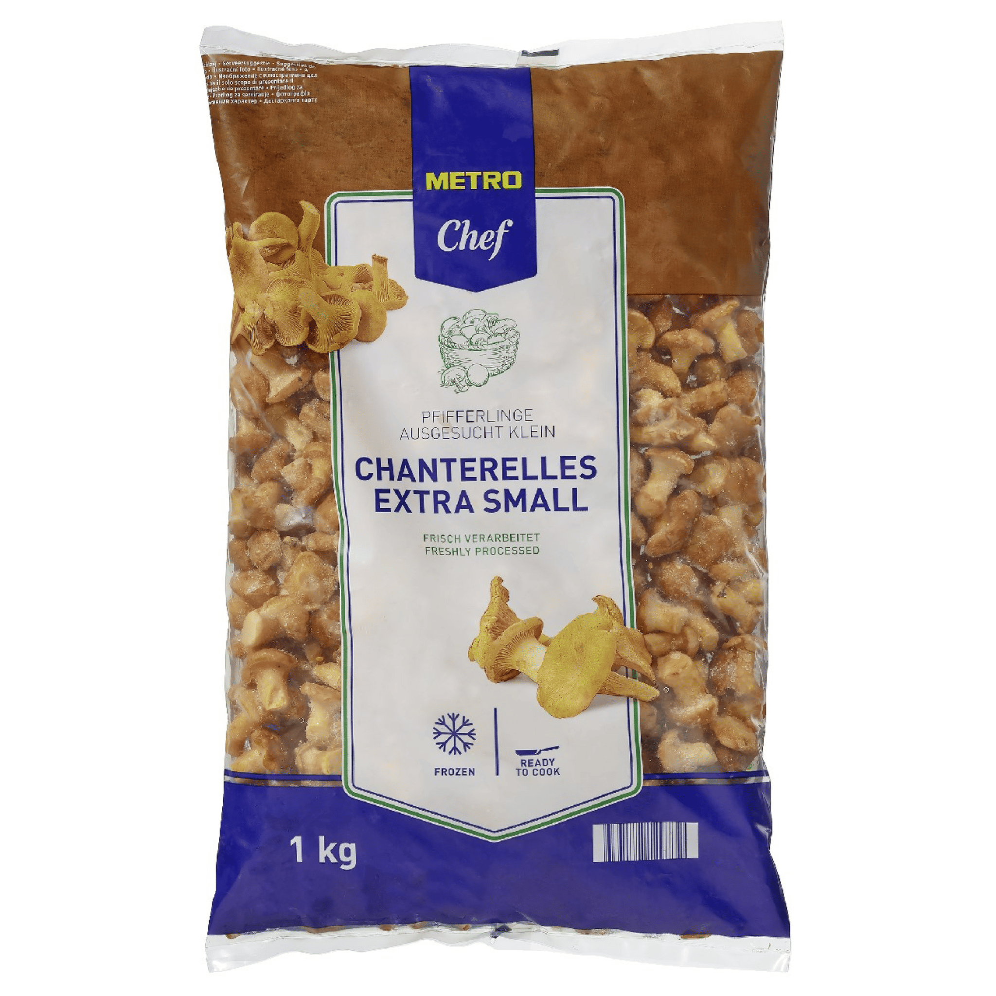 METRO Chef Pfifferlinge extra klein tiefgefroren - 1 kg Beutel