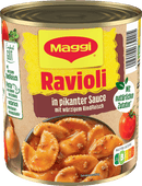 MAGGI Ravioli in pikanter Sauce und Rindfleisch