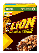 Nestle Lion Cornflakes Karamell Schokolade Müsli Cerealien 400g