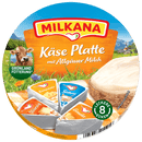 MILKANA Schmelzkäse Runddose Käse-Platte 4 Geschmacksrichtungen 190g