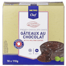 METRO Chef Premium Französischer Schokoladenkuchen mit Schokoladenkern, tiefgefroren, 18 Stück à 110 g - 1,98 kg (Dauerhaft günstig)