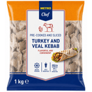METRO Chef Puten Kalb Kebab vorgegart tiefgefroren - 1 kg Beutel