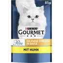 Gourmet Perle Erlesene Streifen mit Huhn Nassfutter - 85 g Beutel