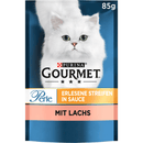 Gourmet Perle Erlesene Streifen mit Lachs - 85 g Beutel