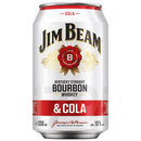 Jim Beam Bourbon Whisky & Cola Mix 10% 0,33l Dose