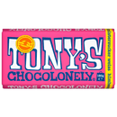 TONY'S CHOCOLONELY Weiße Schokolade Himbeer-Knisterzucker - 180 g Tafel
