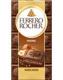 Ferrero Rocher Tafelschokolade, Original, Haselnuss 90g