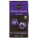 Italienische Kapseln Delicato 10 + 1 Stück - 55 g Kompatibel mit Nespresso®-Maschinen 🇮🇹