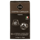 Italienische Kapseln Forte 10 + 1 Stück - 55 g Kompatibel mit Nespresso®-Maschinen 🇮🇹