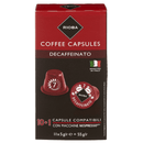 Italienische Kapseln Dacaffeinato (Entkoffeiniert) 10 + 1 Stück - 55 g Kompatibel mit Nespresso®-Maschinen 🇮🇹