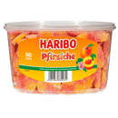 Haribo Pfirsiche 150 Stück - 1,35 kg Dose