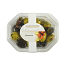 Gustamore Olivenmix 5-fach sortiert in Öl, grüne und geschwärzte Oliven ohne Stein und grüne Oliven, gefüllt mit Paprika, Knoblauch oder Mandeln 160 g