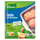 Knorr Fix Würzmischung Lachs auf Blattspinat