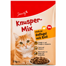 Jeden Tag Katzen-Trockenfutter Knusper-Mix, Geflügel/Rind 2 Kg