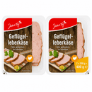 Jeden Tag Geflügelleberkäse, fein, gebacken, in Scheiben, 400g