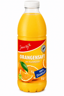 Jeden Tag Orangensaft mit Fruchtfleisch 1 Liter