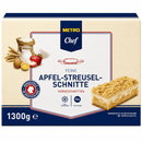 METRO Chef Apfel-Streusel Schnitte Blechkuchen tiefgefroren 12 Portionen - 1,3 kg k