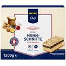 METRO Chef Feine Mohnschnitte mit Streuseln Blechkuchen tiefgefroren, 12 Portionen - 1,2 k