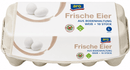 Frische Eier L (Groß) (Güteklasse A) Keine Gentechnik - Weiß Bodenhaltung - 10 Stück k