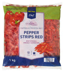 METRO Chef Paprikastreifen Rot tiefgefroren - 1 kg Beutel